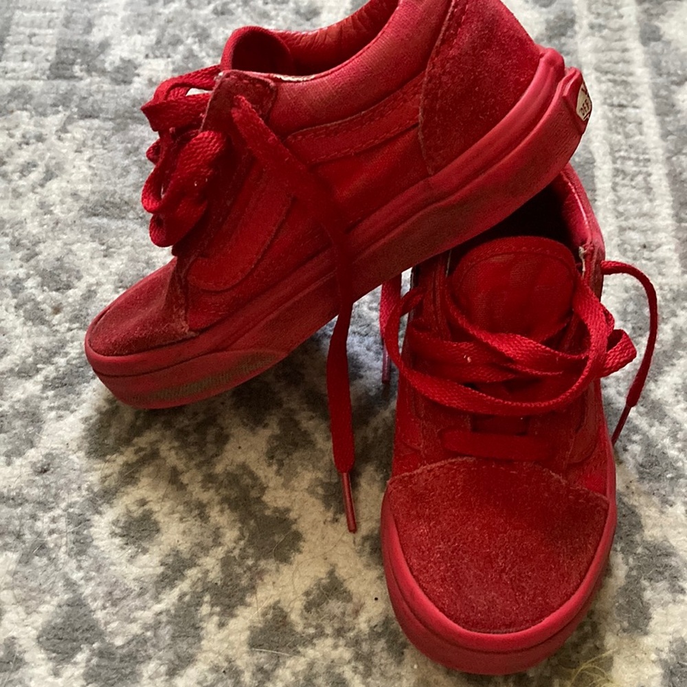 Kids red vans size 11